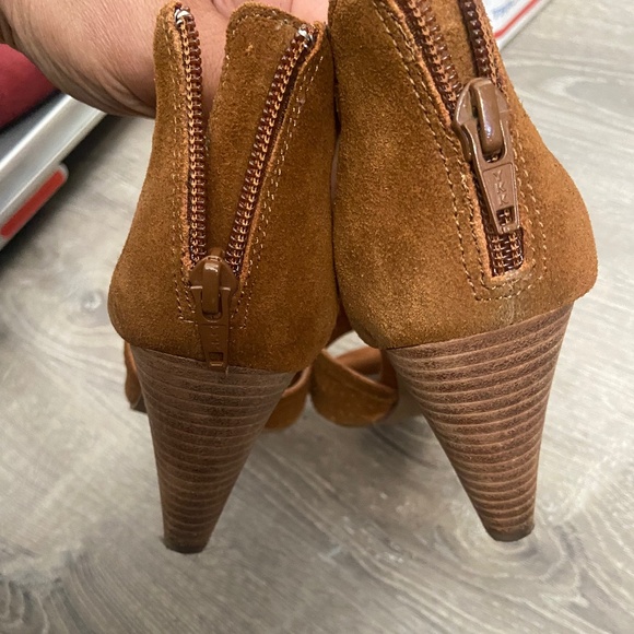 Seychelles suede caramel open toe heel 8.5 - Picture 4 of 9